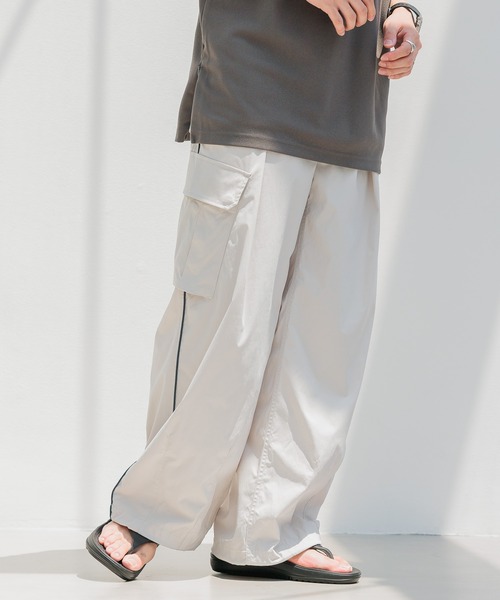新品【らいコラボ】サイドラインカーゴパンツ/ SETUP対応,カーゴパンツ Ellno Loset by らい（エルノロゼットバイライ）の「【らい