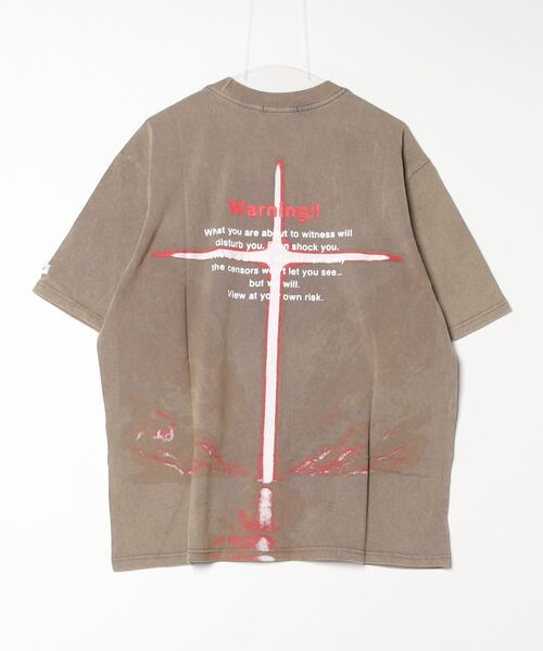 tシャツ A'GEM/9 × .kom 「MadeExtreme/メイドエクストリーム」 WARNING 半袖カットソー レディース A'gem 9 tシャツ A'GEM/9 × .kom 「MadeExtreme/メイド