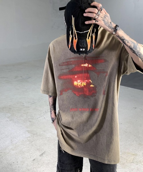 tシャツ A'GEM/9 × .kom 「MadeExtreme/メイドエクストリーム」 WARNING 半袖カットソー レディース A'GEM/9 × .kom 『MadeExtreme/メイドエクストリーム』 WARNING