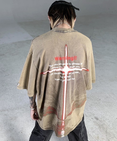 tシャツ A'GEM/9 × .kom 「MadeExtreme/メイドエクストリーム」 WARNING 半袖カットソー レディース A'GEM/9 × .kom 『MadeExtreme/メイドエクストリーム』 WARNING