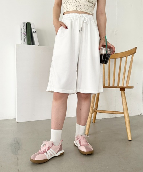 CLEA(クレア)の「サイドレースハーフパンツ(その他パンツ・レディース・ブラック/ホワイト・FREE)」の8枚目の写真