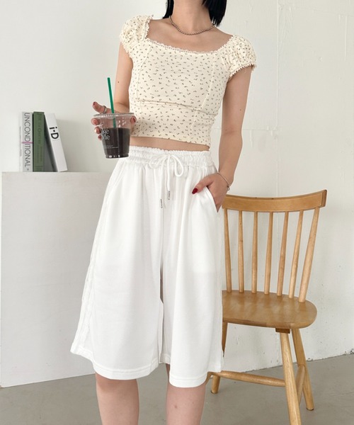 CLEA(クレア)の「サイドレースハーフパンツ(その他パンツ・レディース・ブラック/ホワイト・FREE)」の11枚目の写真