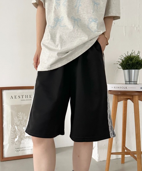 CLEA(クレア)の「サイドレースハーフパンツ(その他パンツ・レディース・ブラック/ホワイト・FREE)」の17枚目の写真