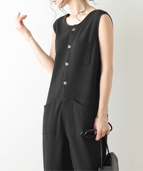 La-gemme(ラジェム)の「前後2wayワッフルサロペット(サロペット/オーバーオール・レディース・ブラウン/グレー/ブラック/カーキ/ブルー・L/M)」の18枚目の写真