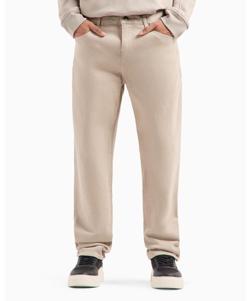 ARMANI EXCHANGE（アルマーニエクスチェンジ）の「【A|X アルマーニ エクスチェンジ】オールオーバーロゴバックポケット デニムパンツ_J13 SLIM（デニムパンツ・メンズ・ベージュ・28inch/29inch/30inch/31inch/32inch/33inch）」の7枚目の写真