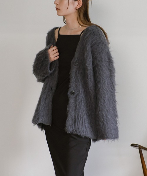 セール】ロングシャギーカーディガン（カーディガン/ボレロ）｜select