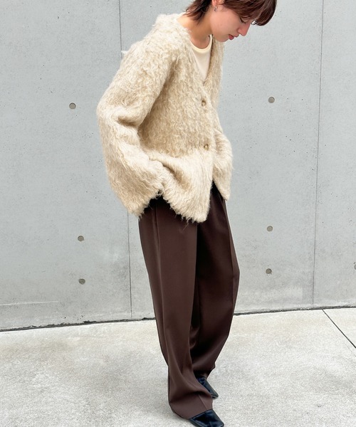 カーディガン ロングシャギーカーディガン レディース ロングシャギーニットカーディガン通販｜レディースファッション