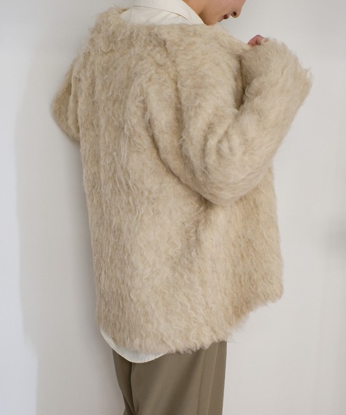 select MOCA（セレクトモカ）の「ロングシャギーカーディガン（カーディガン/ボレロ・レディース・チャコール/ベージュ・FREE）」の22枚目の写真