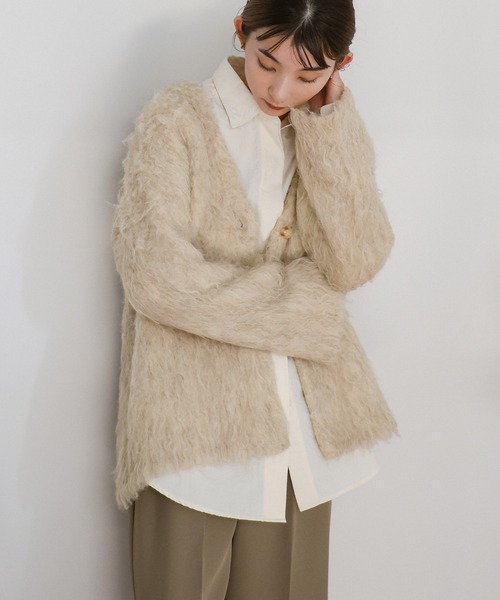 select MOCA（セレクトモカ）の「ロングシャギーカーディガン（カーディガン/ボレロ・レディース・チャコール/ベージュ・FREE）」の14枚目の写真