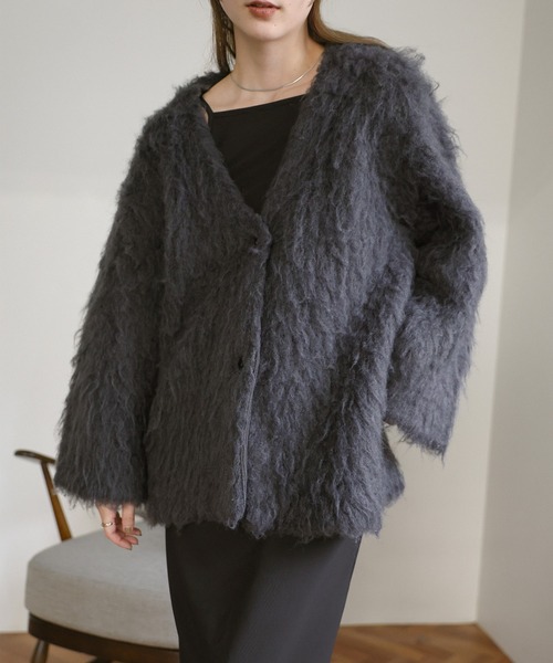 セール】ロングシャギーカーディガン（カーディガン/ボレロ）｜select