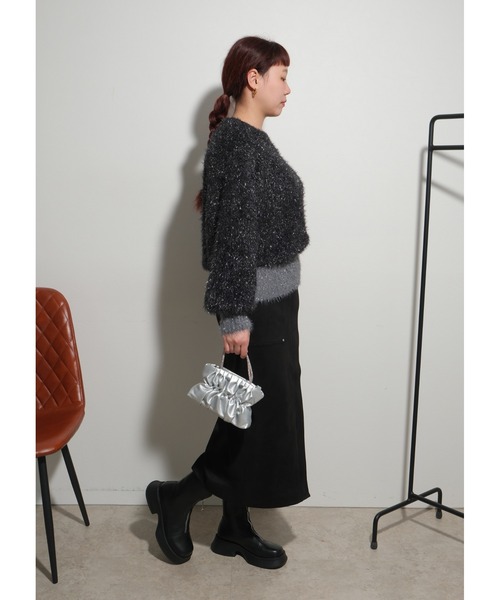 【セール】シャイニーニットTOPS（ニット/セーター）｜Palm Riche（ポームリシュ）
