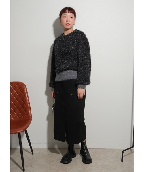 【セール】シャイニーニットTOPS（ニット/セーター）｜Palm Riche（ポームリシュ）