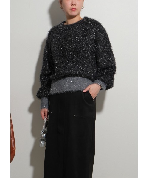 【セール】シャイニーニットTOPS（ニット/セーター）｜Palm Riche（ポームリシュ）