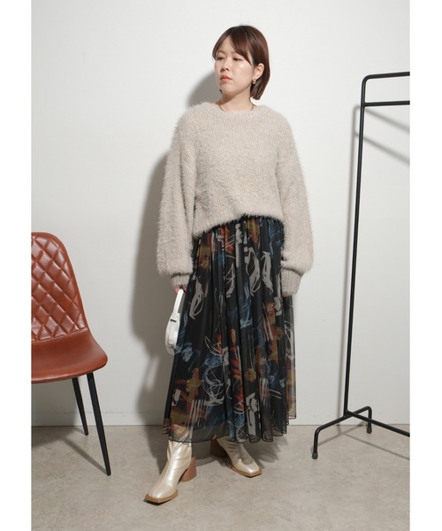 【セール】シャイニーニットTOPS（ニット/セーター）｜Palm Riche（ポームリシュ）