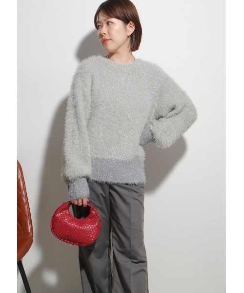 【セール】シャイニーニットTOPS（ニット/セーター）｜Palm Riche（ポームリシュ）