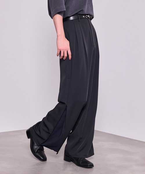 JUNRED(ジュンレッド)の「【 セットアップ対応 】ドライドレープ サイドジップデザイン パンツ(その他パンツ・メンズ・ブラック/ネイビー・S/M/L)」の4枚目の写真