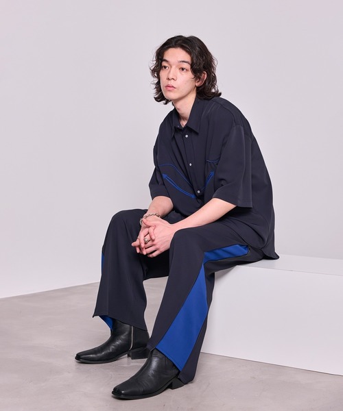 JUNRED(ジュンレッド)の「【 セットアップ対応 】ドライドレープ サイドジップデザイン パンツ(その他パンツ・メンズ・ブラック/ネイビー・S/M/L)」の15枚目の写真