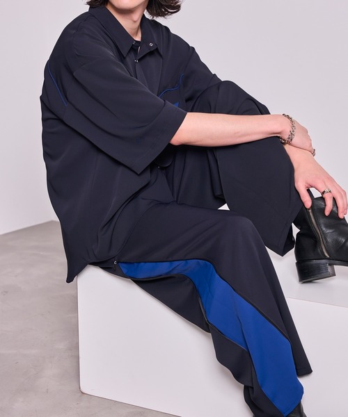 JUNRED(ジュンレッド)の「【 セットアップ対応 】ドライドレープ サイドジップデザイン パンツ(その他パンツ・メンズ・ブラック/ネイビー・S/M/L)」の16枚目の写真