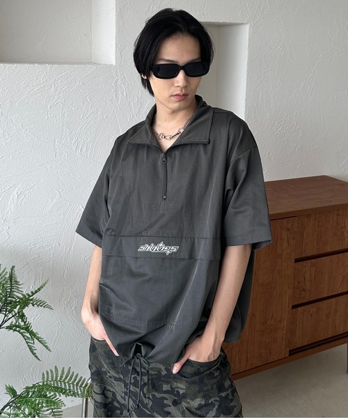 sedacle(セダクル)の「刺繍アノラック半袖シャツ(シャツ/ブラウス・メンズ・ベージュ/ライトグレー/チャコールグレー・LARGE/MEDIUM/SMALL)」の21枚目の写真