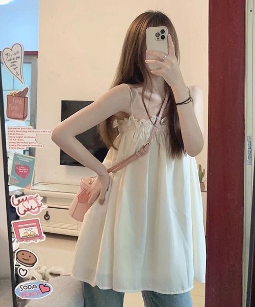 urge：（アージコロン ）の「【URGE：】 キャミソール ブラウス トップス（キャミソール・レディース・アイボリー・MEDIUM/SMALL）」の3枚目の写真