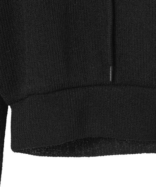 dispark（ディスパーク）の「DISPARK/透かし編みクロップドパーカー（パーカー・レディース・グレー/ブラック・FREE）」の16枚目の写真