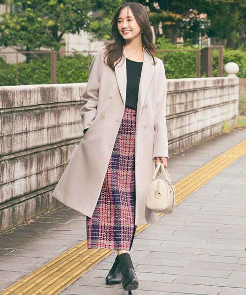 ANY SIS(エニィスィス)の「【ウールブレンドシリーズ】ベースネックリブコンビ ニット(ニット/セーター・レディース・アイボリー系/ブルー系/イエロー系/ブラック系/ワイン系・4)」の16枚目の写真