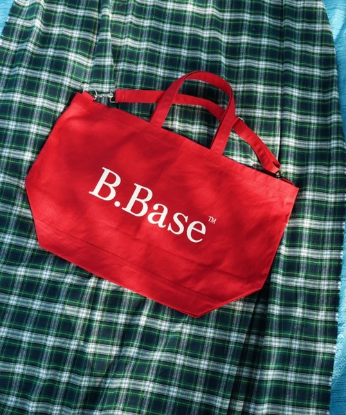 BROKEN BASE(ブロークンベース)の「2way B.Base big tote bag(トートバッグ・メンズ・キナリ/レッド/ネイビー/ブルー・フリー)」の4枚目の写真