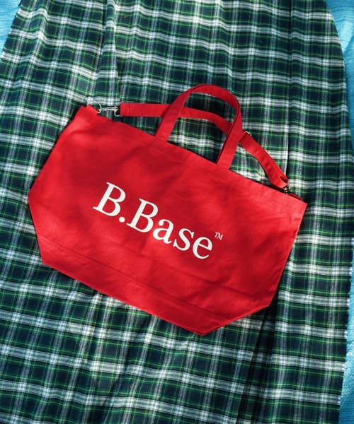 BROKEN BASE(ブロークンベース)の「2way B.Base big tote bag(トートバッグ・メンズ・キナリ/レッド/ネイビー/ブルー・フリー)」の8枚目の写真