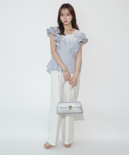 Mystrada(マイストラーダ)の「ワンタックストレートパンツ(その他パンツ・レディース・ピンク/ホワイト/グレー/ブラック/ミント/ピンク系その他・38/36/34)」の17枚目の写真