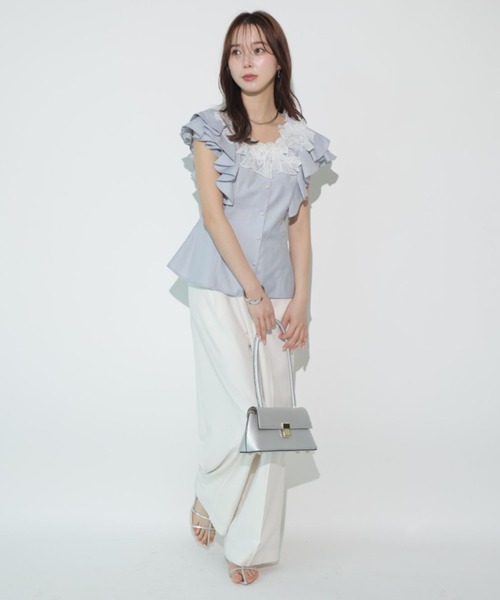Mystrada(マイストラーダ)の「ワンタックストレートパンツ(その他パンツ・レディース・ピンク/ホワイト/グレー/ブラック/ミント/ピンク系その他・38/36/34)」の18枚目の写真