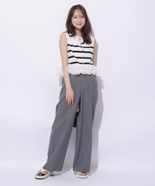 Mystrada(マイストラーダ)の「ワンタックストレートパンツ(その他パンツ・レディース・ピンク/ホワイト/グレー/ブラック/ミント/ピンク系その他・38/36/34)」の19枚目の写真