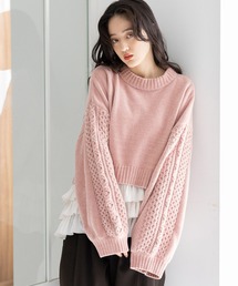 RAGEBLUE | ボリュームスリーブ/袖ラインモールニット(ニット/セーター)