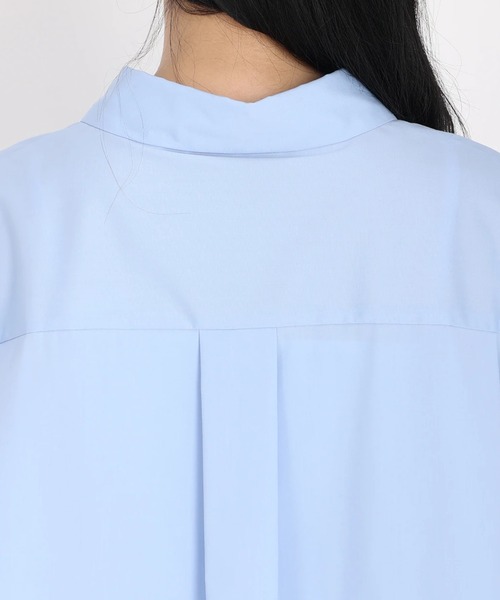 STRAWBERRY-FIELDS（ストロベリーフィールズ）の「ミディ丈シャツ（Tシャツ/カットソー・レディース・オフホワイト/サックスブルー・2）」の13枚目の写真