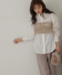 PROPORTION BODY DRESSING | チュールビスチェ付シャツ / 1214210922(シャツ/ブラウス)
