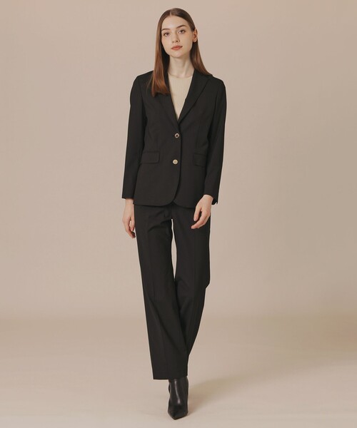 MACKINTOSH LONDON(マッキントッシュ ロンドン)の「マイクロピーチストレッチジャケット(テーラードジャケット・レディース・ベージュ/ブラック・40/38)」の4枚目の写真