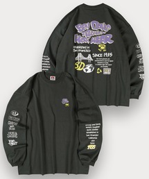 【BENDAVIS／ベンデイビス】BUBBLE LETTERS L/S TEE/バブルロゴ バックプリント＆アームプリントロングTシャツ オーバーサイズ