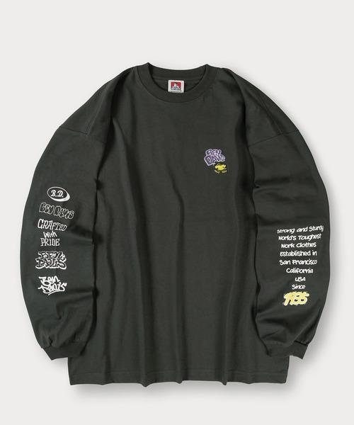 BEN DAVIS(ベンデイビス)の「【BENDAVIS/ベンデイビス】BUBBLE LETTERS L/S TEE/バブルロゴ バックプリント&アームプリントロングTシャツ オーバーサイズ(Tシャツ/カットソー・メンズ・ダークグレー/アッシュグレー/ホワイト/チャコールグレー・L/M/XL)」の11枚目の写真