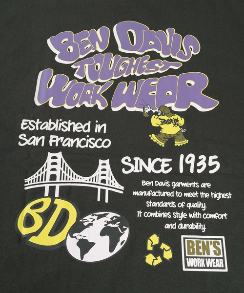BEN DAVIS(ベンデイビス)の「【BENDAVIS/ベンデイビス】BUBBLE LETTERS L/S TEE/バブルロゴ バックプリント&アームプリントロングTシャツ オーバーサイズ(Tシャツ/カットソー・メンズ・ダークグレー/アッシュグレー/ホワイト/チャコールグレー・L/M/XL)」の17枚目の写真