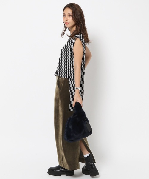 HEREIAM（ヘレイアム）の「【HEREIAM】ストレッチベロアスカート（スカート・レディース・カーキ/ブラック・SMALL/MEDIUM）」の11枚目の写真