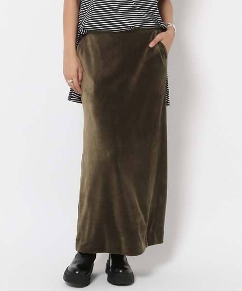 HEREIAM（ヘレイアム）の「【HEREIAM】ストレッチベロアスカート（スカート・レディース・カーキ/ブラック・SMALL/MEDIUM）」の21枚目の写真