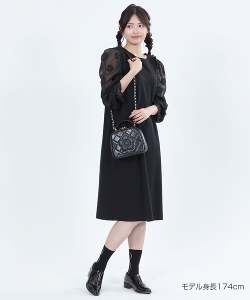 MARY QUANT(マリークワント)の「デイジーカットジャカード ワンピース(ワンピース・レディース・ブラック/アイボリー・M)」の14枚目の写真