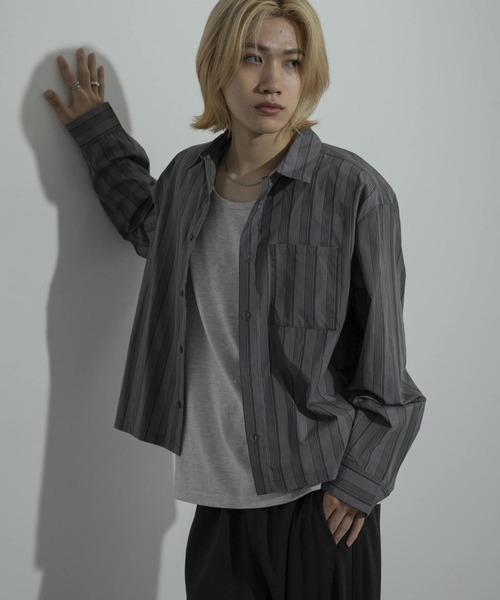 SENSE OF PLACE by URBAN RESEARCH（センスオブプレイスバイアーバンリサーチ）の「『ユニセックス』アソートボクシーシャツ（シャツ/ブラウス・メンズ・チャコールグレー/ブラック系その他/ブルー/ブラウン系その他/ブルー系その他・LARGE/MEDIUM）」の6枚目の写真