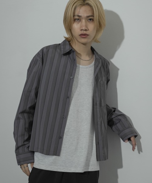 SENSE OF PLACE by URBAN RESEARCH（センスオブプレイスバイアーバンリサーチ）の「『ユニセックス』アソートボクシーシャツ（シャツ/ブラウス・メンズ・チャコールグレー/ブラック系その他/ブルー/ブラウン系その他/ブルー系その他・LARGE/MEDIUM）」の7枚目の写真