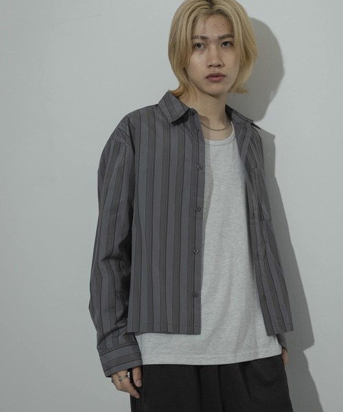 SENSE OF PLACE by URBAN RESEARCH（センスオブプレイスバイアーバンリサーチ）の「『ユニセックス』アソートボクシーシャツ（シャツ/ブラウス・メンズ・チャコールグレー/ブラック系その他/ブルー/ブラウン系その他/ブルー系その他・LARGE/MEDIUM）」の8枚目の写真