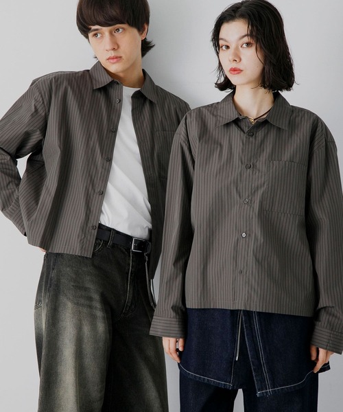 SENSE OF PLACE by URBAN RESEARCH（センスオブプレイスバイアーバンリサーチ）の「『ユニセックス』アソートボクシーシャツ（シャツ/ブラウス・メンズ・チャコールグレー/ブラック系その他/ブルー/ブラウン系その他/ブルー系その他・LARGE/MEDIUM）」の18枚目の写真