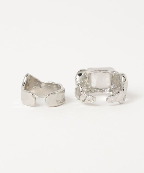 AO2（アオズ）の「Design Silver Ring / デザインシルバーリング 2点セット（リング）」 - WEAR