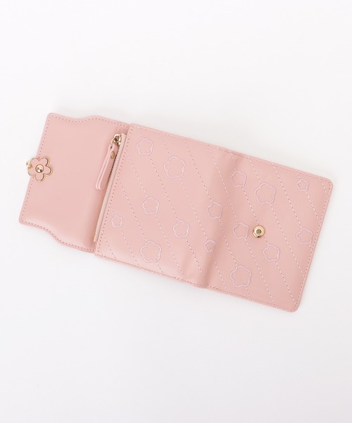 ピンク レザー 三つ折り財布 全9色》 イタリアンレザー 三つ折り財布 本革 ミニ財布