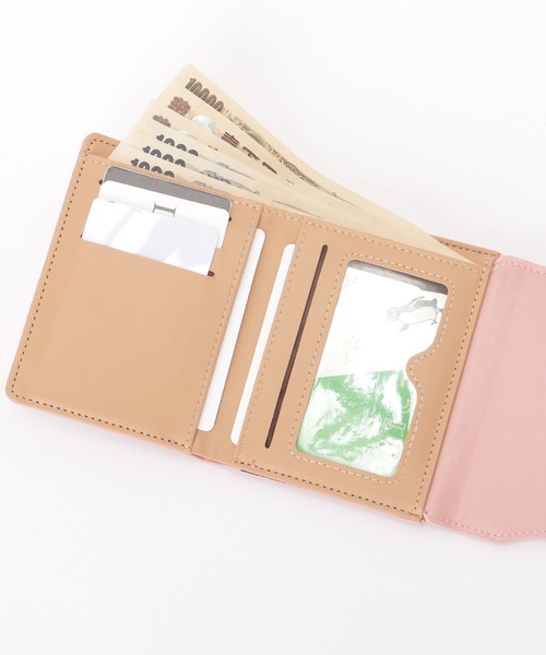 Lace Ladies(レースレディース)の「レザー調 フラワー デザイン 三つ折り 財布(財布・レディース・ホワイト/ピンク/グリーン/グレー/ブルー/ブラック・FREE)」の21枚目の写真