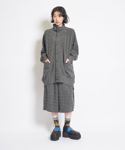 gomme（ゴム）の「パイルドットJQ　バルーンジャケット（その他アウター・レディース・ネイビー/ブラック/チャコールグレー・MEDIUM）」の4枚目の写真