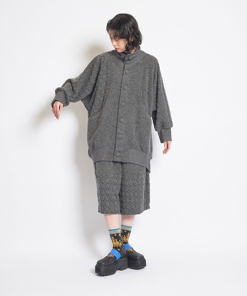 gomme（ゴム）の「パイルドットJQ　バルーンジャケット（その他アウター・レディース・ネイビー/ブラック/チャコールグレー・MEDIUM）」の5枚目の写真